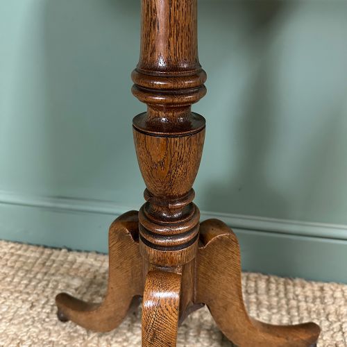 COUNTRY HOUSE ANTIQUE GEORGIAN OAK TRIPOD TABLE - ADDITIONAL PHOTO 6
