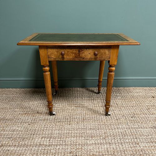 quality antique victorian walnut writing table - CATEGORY: ANTIQUE TABLES - DATED 19TH CENTURY