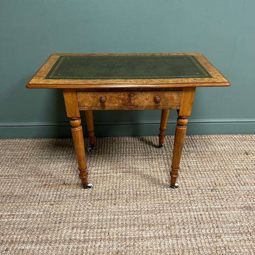 QUALITY ANTIQUE VICTORIAN WALNUT WRITING TABLE - ADDITIONAL PHOTO 1