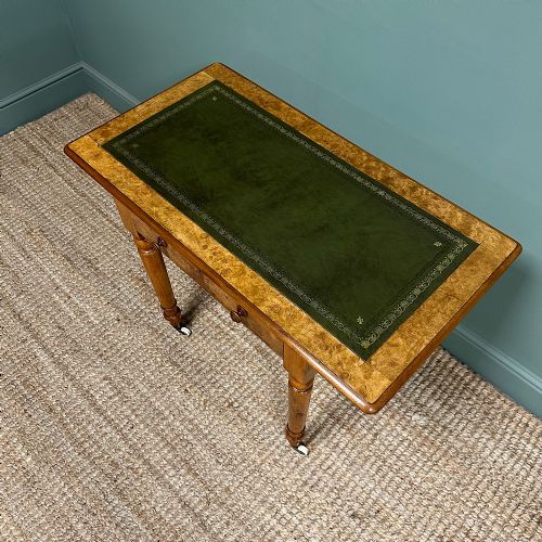 QUALITY ANTIQUE VICTORIAN WALNUT WRITING TABLE - ADDITIONAL PHOTO 2