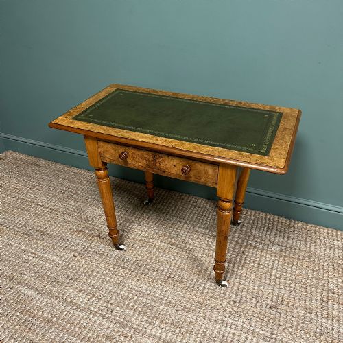 QUALITY ANTIQUE VICTORIAN WALNUT WRITING TABLE - ADDITIONAL PHOTO 3