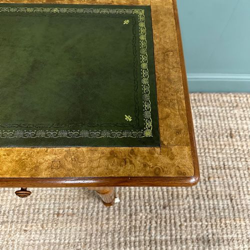 QUALITY ANTIQUE VICTORIAN WALNUT WRITING TABLE - ADDITIONAL PHOTO 5