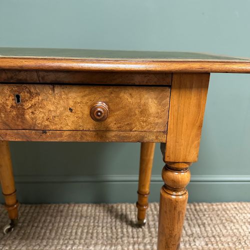 QUALITY ANTIQUE VICTORIAN WALNUT WRITING TABLE - ADDITIONAL PHOTO 6