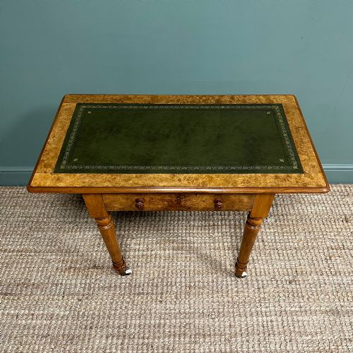QUALITY ANTIQUE VICTORIAN WALNUT WRITING TABLE - ADDITIONAL PHOTO 7