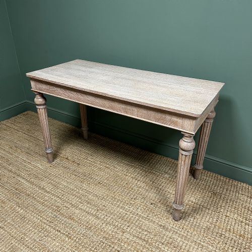 OUTSTANDING LIMED OAK VICTORIAN ANTIQUE CONSOLE TABLE - ADDITIONAL PHOTO 7