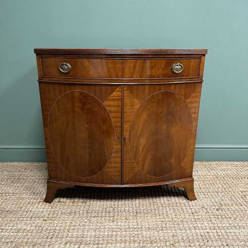 superb quality edwardian antique bow fronted cabinet - CATEGORY: ANTIQUE SIDEBOARDS - DATED EDWARDIAN