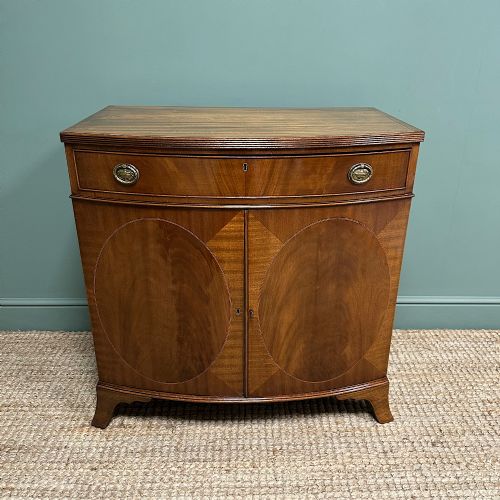SUPERB QUALITY EDWARDIAN ANTIQUE BOW FRONTED CABINET - ADDITIONAL PHOTO 1