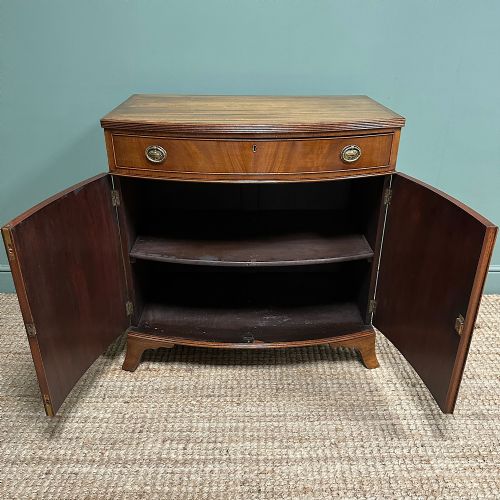 SUPERB QUALITY EDWARDIAN ANTIQUE BOW FRONTED CABINET - ADDITIONAL PHOTO 3