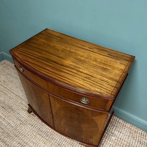 SUPERB QUALITY EDWARDIAN ANTIQUE BOW FRONTED CABINET - ADDITIONAL PHOTO 5