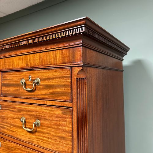 SPECTACULAR MAHOGANY ANTIQUE GEORGIAN CHEST ON CHEST TALL BOY - ADDITIONAL PHOTO 3