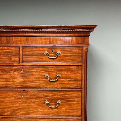 SPECTACULAR MAHOGANY ANTIQUE GEORGIAN CHEST ON CHEST TALL BOY - ADDITIONAL PHOTO 8