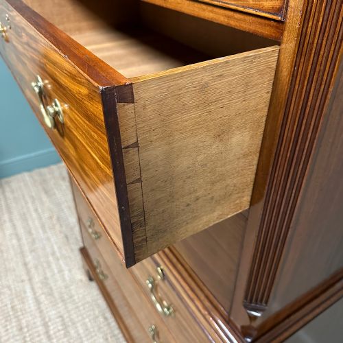 SPECTACULAR MAHOGANY ANTIQUE GEORGIAN CHEST ON CHEST TALL BOY - ADDITIONAL PHOTO 10