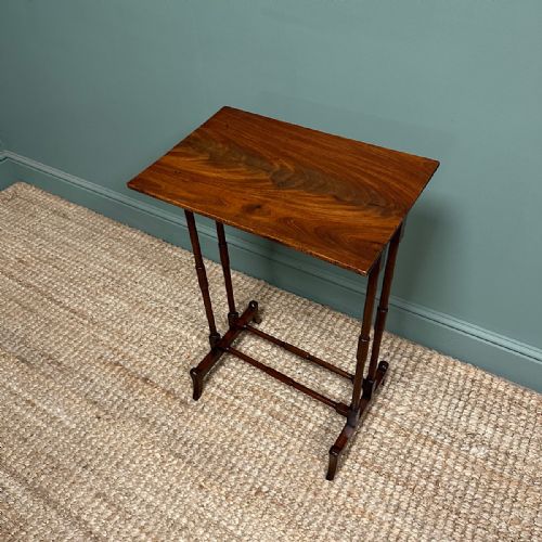 ELEGANT 19TH CENTURY MAHOGANY ANTIQUE LAMP TABLE - ADDITIONAL PHOTO 2