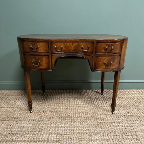beautiful edwardian antique kidney shaped writing desk - CATEGORY: ANTIQUE DESKS - DATED EDWARDIAN