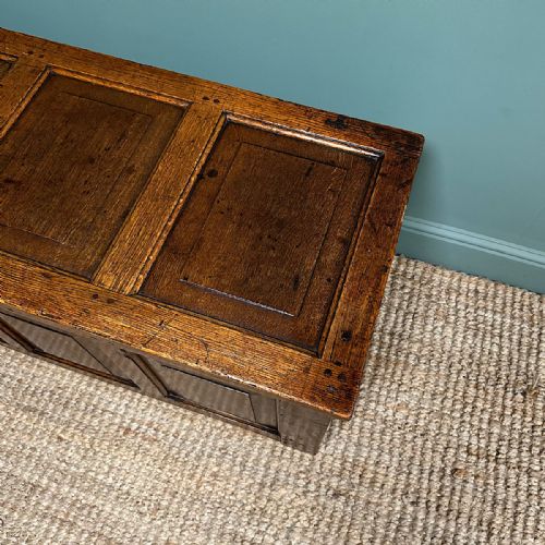 BEAUTIFUL PERIOD ANTIQUE OAK COFFER - ADDITIONAL PHOTO 2