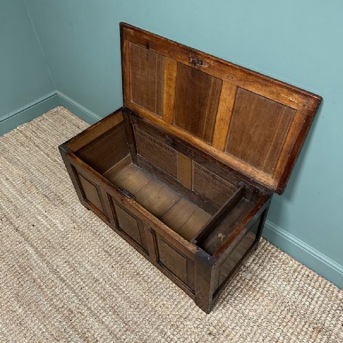 BEAUTIFUL PERIOD ANTIQUE OAK COFFER - ADDITIONAL PHOTO 3