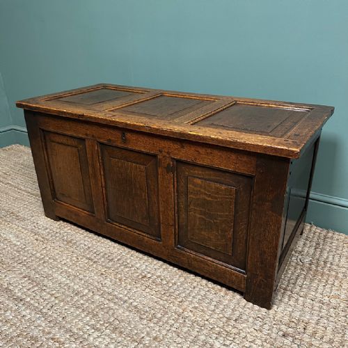 BEAUTIFUL PERIOD ANTIQUE OAK COFFER - ADDITIONAL PHOTO 6