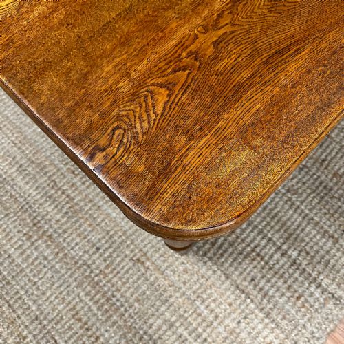 LARGE VICTORIAN WIND OUT EXTENDING ANTIQUE OAK DINING TABLE - ADDITIONAL PHOTO 7