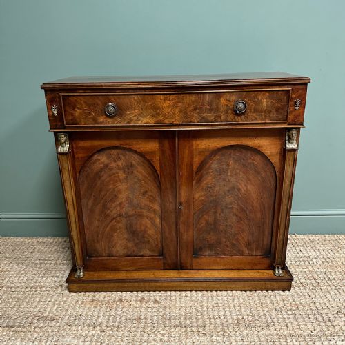 unusual antique victorian mahogany cupboard chiffonier - CATEGORY: ANTIQUE SIDEBOARDS - DATED VICTORIAN