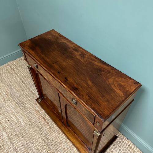 UNUSUAL ANTIQUE VICTORIAN MAHOGANY CUPBOARD CHIFFONIER - ADDITIONAL PHOTO 6