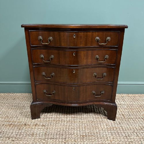 stunning small antique edwardian serpentine chest of drawers - CATEGORY: ANTIQUE CHEST OF DRAWERS - DATED EDWARDIAN