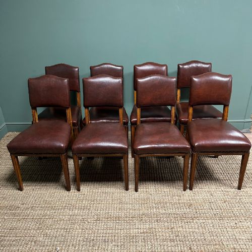 set of 8 antique victorian oak dining chairs - CATEGORY: ANTIQUE CHAIRS - DATED VICTORIAN