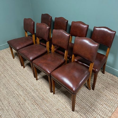 SET OF 8 ANTIQUE VICTORIAN OAK DINING CHAIRS - ADDITIONAL PHOTO 2