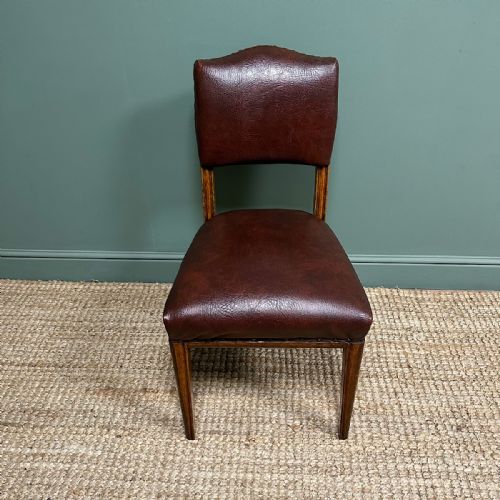 SET OF 8 ANTIQUE VICTORIAN OAK DINING CHAIRS - ADDITIONAL PHOTO 5