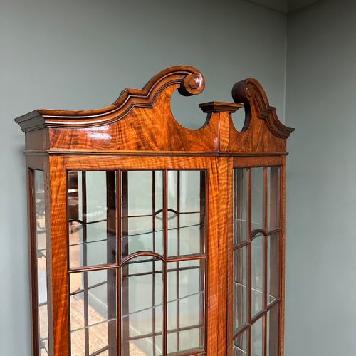 SPECTACULAR WALNUT ANTIQUE VICTORIAN DISPLAY CABINET - ADDITIONAL PHOTO 1