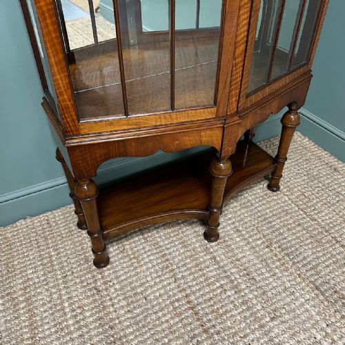 SPECTACULAR WALNUT ANTIQUE VICTORIAN DISPLAY CABINET - ADDITIONAL PHOTO 4