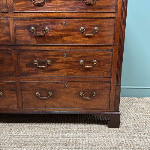HUGE GEORGIAN MAHOGANY ANTIQUE CHEST OF DRAWERS - ADDITIONAL PHOTO 3