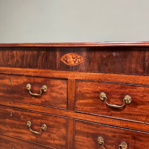 HUGE GEORGIAN MAHOGANY ANTIQUE CHEST OF DRAWERS - ADDITIONAL PHOTO 5