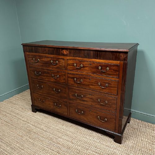 HUGE GEORGIAN MAHOGANY ANTIQUE CHEST OF DRAWERS - ADDITIONAL PHOTO 6