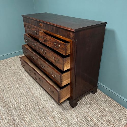 HUGE GEORGIAN MAHOGANY ANTIQUE CHEST OF DRAWERS - ADDITIONAL PHOTO 7