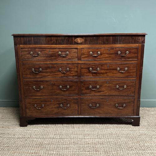 HUGE GEORGIAN MAHOGANY ANTIQUE CHEST OF DRAWERS - ADDITIONAL PHOTO 8