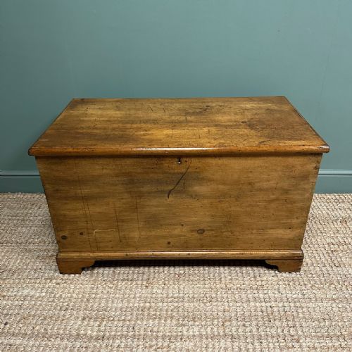 antique victorian pine bedding box blanket box - CATEGORY: ANTIQUE CHESTS - DATED VICTORIAN