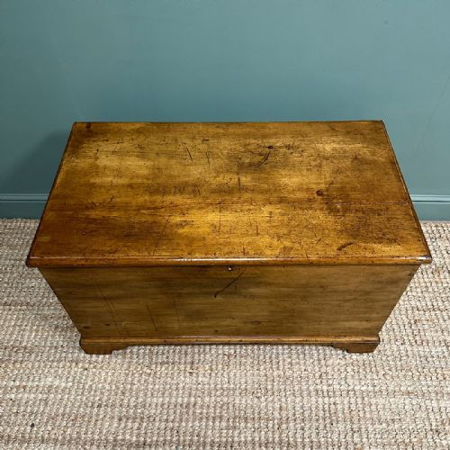 ANTIQUE VICTORIAN PINE BEDDING BOX BLANKET BOX - ADDITIONAL PHOTO 4