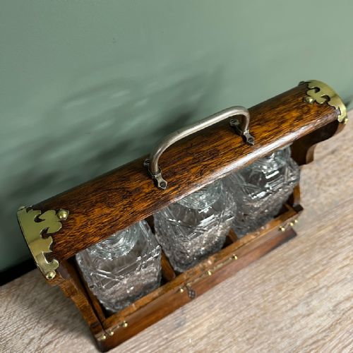 QUALITY VICTORIAN OAK ANTIQUE TANTALUS - ADDITIONAL PHOTO 6