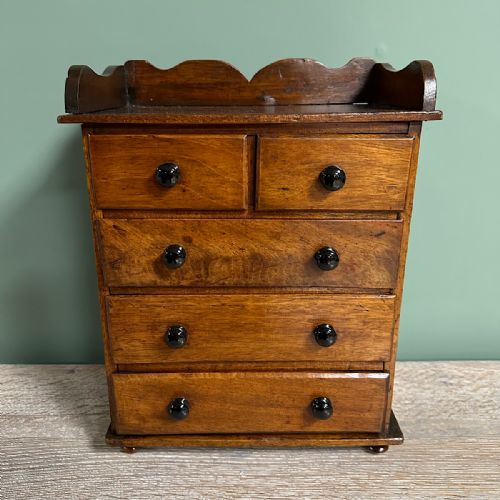 stunning mahogany antique apprentice chest - CATEGORY: ANTIQUE CHEST OF DRAWERS - DATED 19TH CENTURY