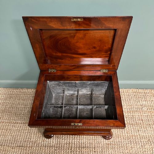 SUPERB QUALITY REGENCY ANTIQUE CELLARETTE WINE COOLER - ADDITIONAL PHOTO 6