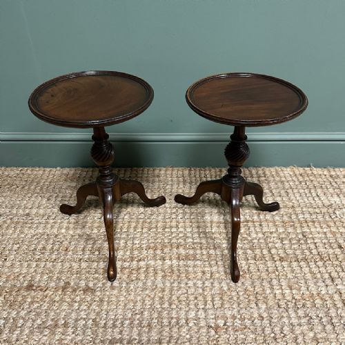 quality antique edwardian mahogany pair of occasional tables - CATEGORY: ANTIQUE TABLES - DATED EDWARDIAN
