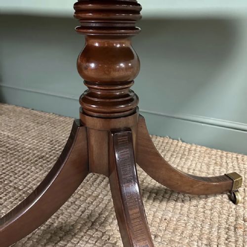 SUPERB QUALITY TWIN PEDESTAL ANTIQUE DINING TABLE - ADDITIONAL PHOTO 3