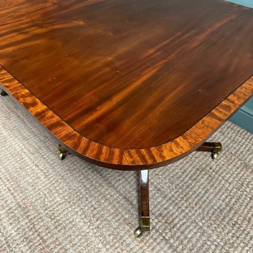 SUPERB QUALITY TWIN PEDESTAL ANTIQUE DINING TABLE - ADDITIONAL PHOTO 7