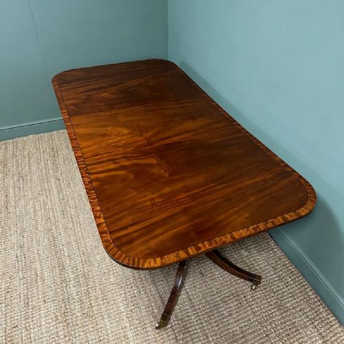 SUPERB QUALITY TWIN PEDESTAL ANTIQUE DINING TABLE - ADDITIONAL PHOTO 8