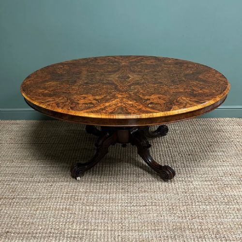STUNNING ANTIQUE VICTORIAN WALNUT DINING TABLE - ADDITIONAL PHOTO 2