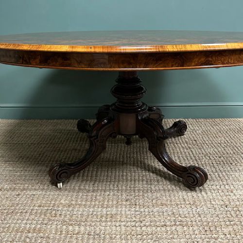 STUNNING ANTIQUE VICTORIAN WALNUT DINING TABLE - ADDITIONAL PHOTO 3
