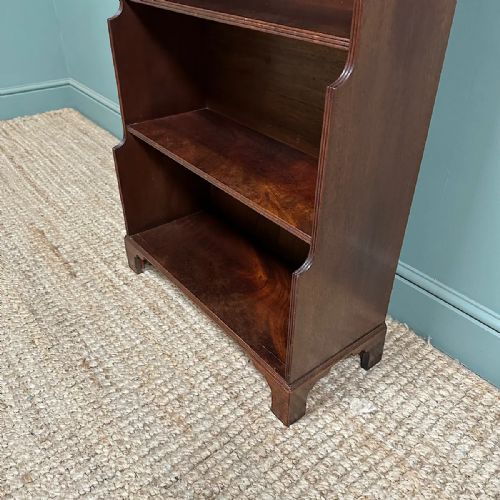 QUALITY SMALL MAHOGANY ANTIQUE WATERFALL BOOKCASE - ADDITIONAL PHOTO 2