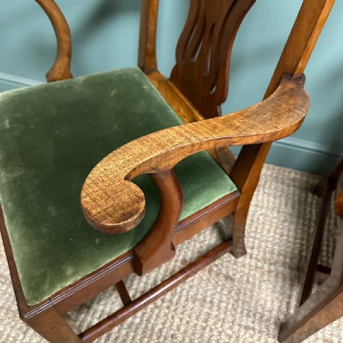 QUALITY PAIR OF ANTIQUE GEORGIAN CARVER ARM CHAIRS - ADDITIONAL PHOTO 5