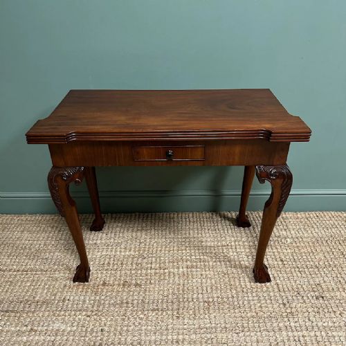 superb quality antique georgian games table tea table - CATEGORY: ANTIQUE TABLES - DATED GEORGIAN