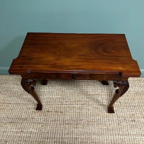 SUPERB QUALITY ANTIQUE GEORGIAN GAMES TABLE TEA TABLE - ADDITIONAL PHOTO 2